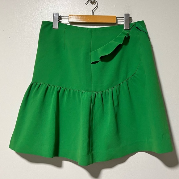 Sandra Angelozzi Women’s Green Ruffle Detail Wrap Skirt Size 38 - Picture 2 of 9